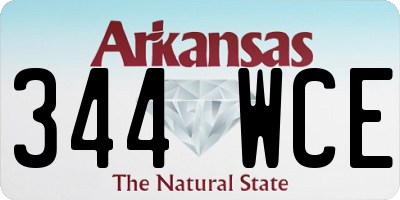 AR license plate 344WCE