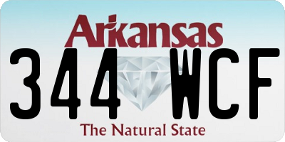 AR license plate 344WCF
