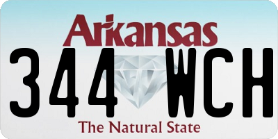 AR license plate 344WCH