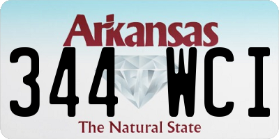 AR license plate 344WCI