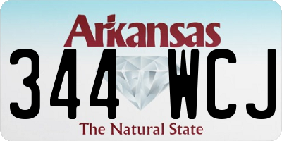 AR license plate 344WCJ