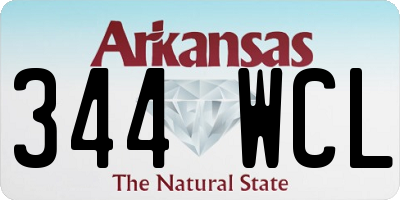 AR license plate 344WCL