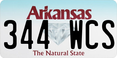 AR license plate 344WCS