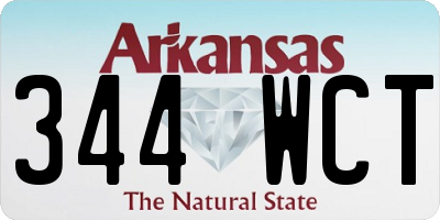 AR license plate 344WCT