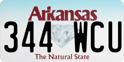 AR license plate 344WCU