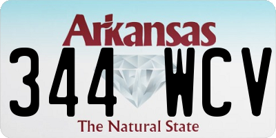 AR license plate 344WCV