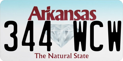 AR license plate 344WCW
