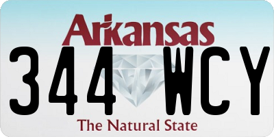 AR license plate 344WCY