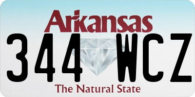 AR license plate 344WCZ