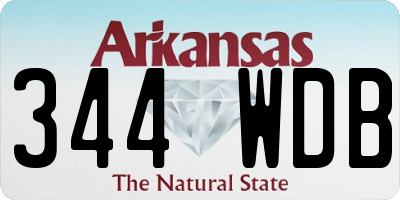 AR license plate 344WDB