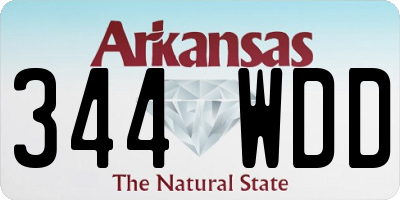 AR license plate 344WDD
