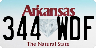 AR license plate 344WDF