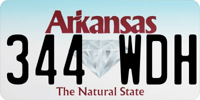 AR license plate 344WDH
