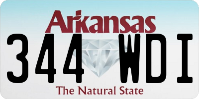 AR license plate 344WDI