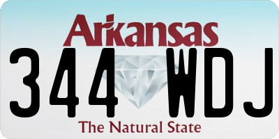 AR license plate 344WDJ