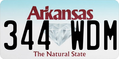 AR license plate 344WDM
