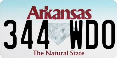 AR license plate 344WDO