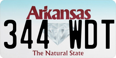 AR license plate 344WDT