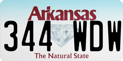 AR license plate 344WDW