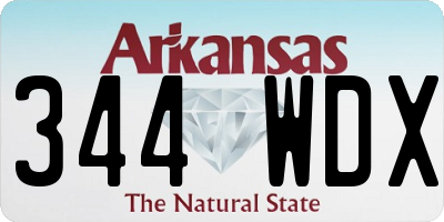 AR license plate 344WDX