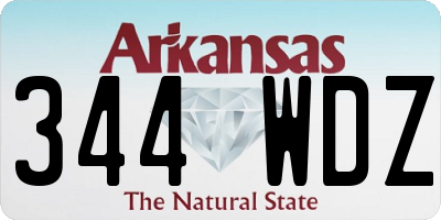 AR license plate 344WDZ