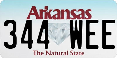 AR license plate 344WEE