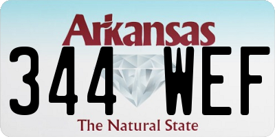 AR license plate 344WEF