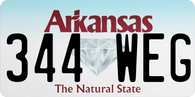 AR license plate 344WEG