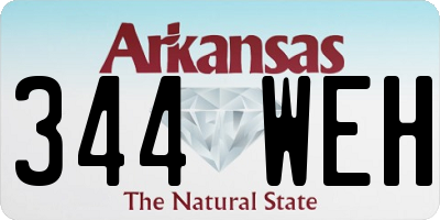AR license plate 344WEH