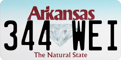 AR license plate 344WEI