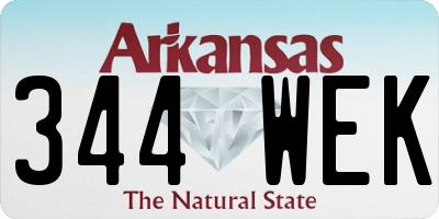 AR license plate 344WEK