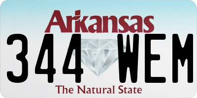 AR license plate 344WEM