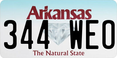 AR license plate 344WEO