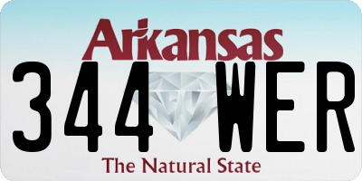 AR license plate 344WER