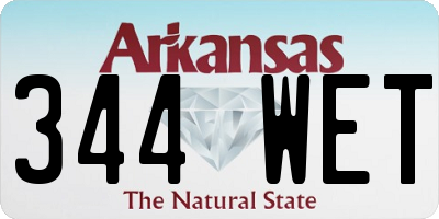 AR license plate 344WET