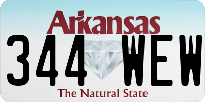AR license plate 344WEW