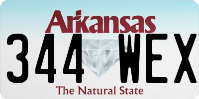 AR license plate 344WEX