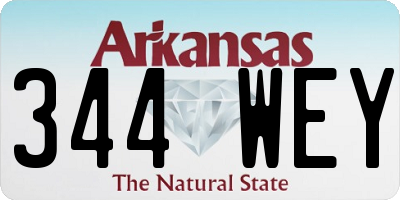 AR license plate 344WEY