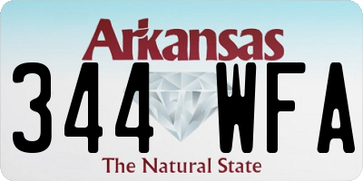 AR license plate 344WFA
