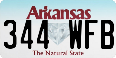 AR license plate 344WFB