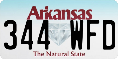 AR license plate 344WFD