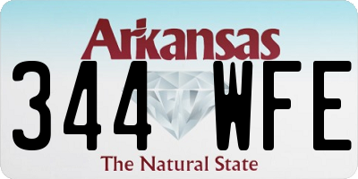 AR license plate 344WFE