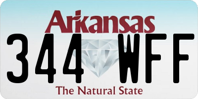 AR license plate 344WFF