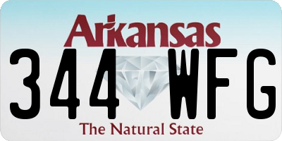 AR license plate 344WFG