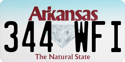 AR license plate 344WFI