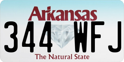 AR license plate 344WFJ