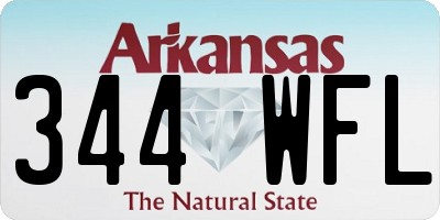 AR license plate 344WFL