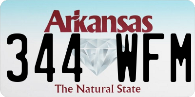 AR license plate 344WFM