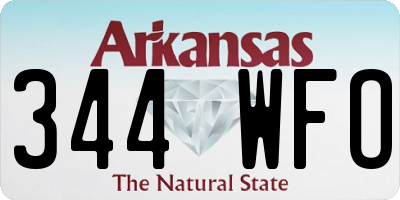 AR license plate 344WFO