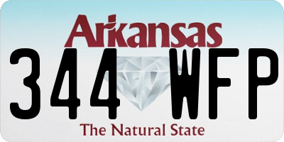 AR license plate 344WFP